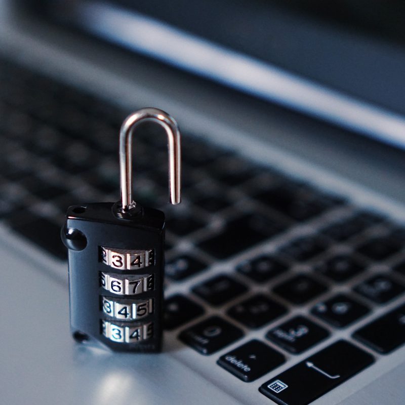 Lock on a laptop keyoard